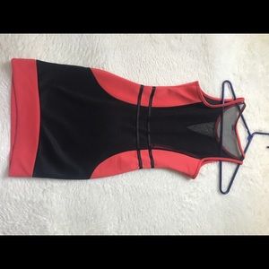 Dress black and pink